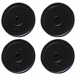 Vidaxl tour de musculation avec plaques de poids 40 kg
