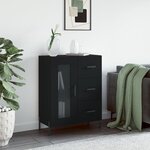 vidaXL Buffet noir 69 5x34x90 cm bois d'ingénierie