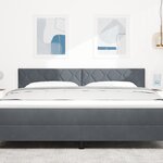 vidaXL Têtière LED Gris Foncé 180 cm Ensemble de 2 Gris Foncé