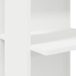 vidaXL Bureau d'angle blanc Bois d'ingénierie Grand Rangement