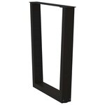 vidaXL Pieds de table à manger en V 3 pièces Noir 70 x (72-73 3) cm Acier