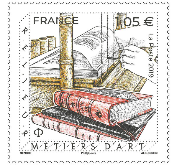 Timbre - Métiers d'art - Relieur - Lettre Prioritaire