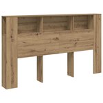 vidaXL Armoire de tête de lit chêne artisanal 180x18 5x102 5 cm