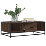 vidaXL Table basse chêne marron 100x57x35cm bois d'ingénierie et métal