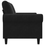 vidaXL Canapé à 2 places Noir 120 cm Velours