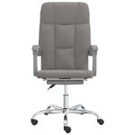 vidaXL Fauteuil inclinable de bureau Taupe Tissu