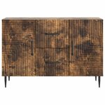vidaXL Buffet Chêne fumé 89 x 34 5 x 60 cm Bois d'ingénierie