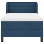 vidaXL Lit boxspring avec matelas avec matelas Bleu 80 x 200 cm tissu