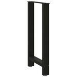 vidaXL Pieds de table de bar Noir 2 pièces 40 x (90-91) cm Acier