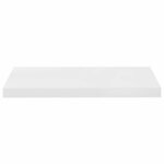 vidaXL Étagère murale flottante Blanc brillant 60x23 5x3 8 cm MDF