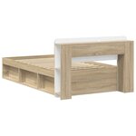 vidaXL Cadre de lit avec rangement Chêne Sonoma 90 x 190 cm