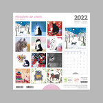 Calendrier 2022 mural 30x30 cm Histoires de chats