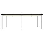 vidaXL Tonnelle de jardin avec toit rétractable crème 3x6 m aluminium