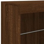 vidaXL Buffet avec lumières LED chêne marron 60 5x37x67 cm