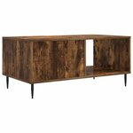 vidaXL Table basse Chêne fumé 90 x 50 x 40 cm Bois d'ingénierie
