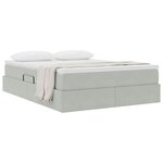 vidaXL Lit avec rangement et matelas Gris clair 140 x 190 cm Velours