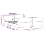 vidaXL Cadre de lit sans matelas 140x190 cm bois de pin massif