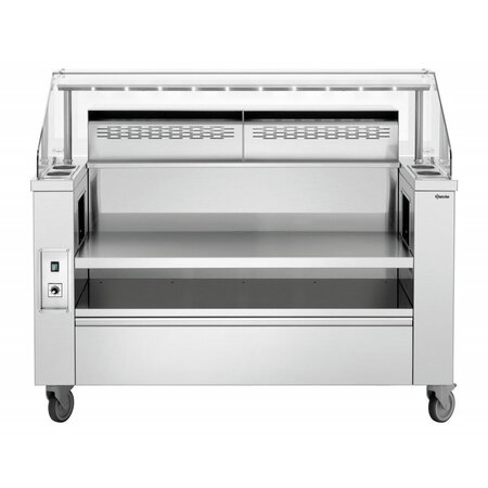 Poste de cuisson mobile avec ventilation - bartscher -  - acier inoxydable 1520x770x1263mm