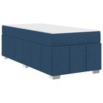 vidaXL Cadre de lit avec matelas Bleu 90 x 200 cm tissu