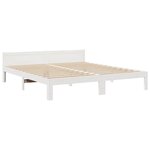 vidaXL Cadre de lit sans matelas blanc 180x200 cm bois massif de pin