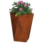 vidaXL Jardinière 2 Pièces Rouillé 50 x 50 x 75 cm