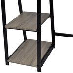 vidaXL Bureau avec 2 étagères Gris et chêne