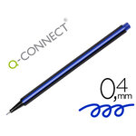 Stylo-feutre pointe fibre fine 0.4 mm coloris bleu Q-CONNECT