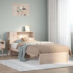 vidaXL Lit bibliothèque sans matelas 75x190 cm bois de pin massif