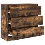 vidaXL Buffet chêne fumé 80x35x76 cm bois d'ingénierie