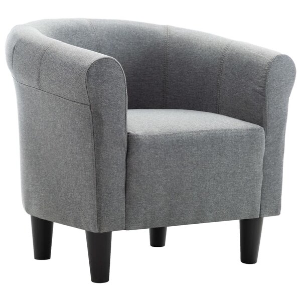 vidaXL Fauteuil Gris foncé Tissu