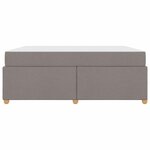 vidaXL Cadre de lit avec matelas Taupe 180 x 200 cm tissu