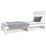 vidaXL Lit coulissant Blanc 2x(90x190) cm Bois de pin massif