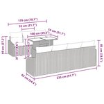 vidaXL Canapé de jardin 8 pièces avec coussins beige en polyrotin
