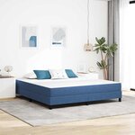 vidaXL Matelas de Lit avec matelas Bleu 180 x 200 cm tissu