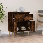 vidaXL Buffet Chêne fumé 60x35x70 cm Bois d'ingénierie