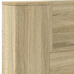 vidaXL Armoire tête de lit avec LED chêne sonoma 220x16 5x103 5 cm