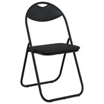 vidaXL Chaise pliante 8 pc Simili cuir Noir 48 x 43 5 x 81 cm