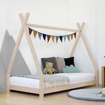 Lit tipi enfant NAKANA 90 x 190 beige