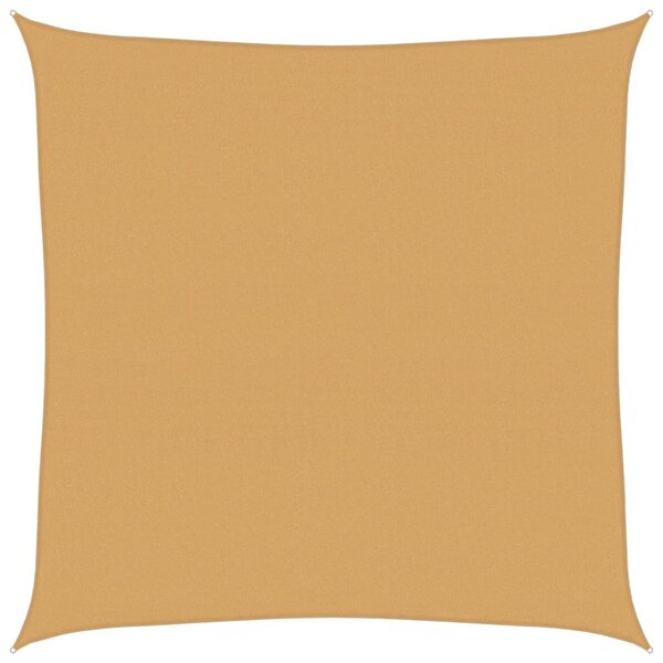 vidaXL Voile d'ombrage 160 g/m² carré sable 7x7 m PEHD