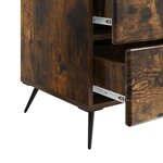 vidaXL Cabinet de chevet avec tiroir Chêne fumé 43 x 41 x 66 5 cm