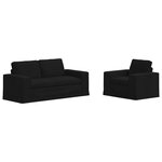 vidaXL Ensemble de Canapés 2 pc Noir tissu