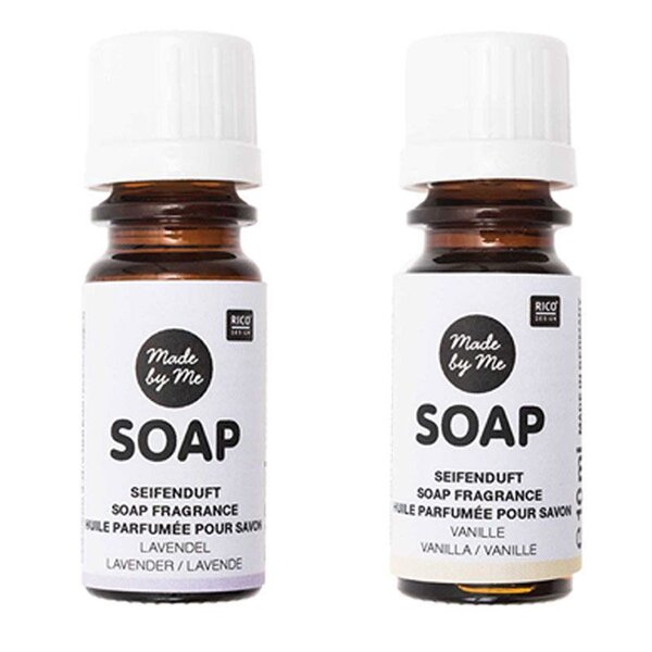 2 huiles parfumées 10 ml pour savon - lavande  vanille