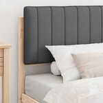 vidaXL Cadre de lit avec tête de lit rembourrée Gris foncé