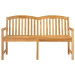 vidaXL Banc en Bois Sculpté en Rose 150 5 x 60 x 95 cm Naturel