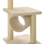 vidaXL Arbre à chat avec griffoirs en sisal 65 cm Beige