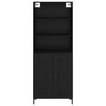 vidaXL Haut Armoire Chêne noir 69 5 x 34 x 180 cm Bois d'ingénierie