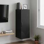 vidaXL Armoire Murale 33 x 34 5 x 90 cm Bois d'ingénierie Noir