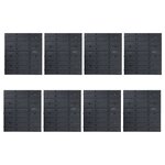 Vidaxl kit de bacs de stockage et panneaux muraux 136pcs rouge et noir