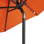 vidaXL Parasol de jardin LED et mât en acier terre cuite 225x225x212cm