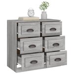vidaXL Buffet sonoma gris 70x35 5x67 5 cm bois d'ingénierie